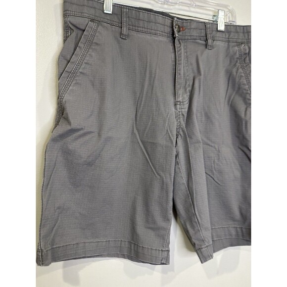 Weatherproof Ripstop Fabric Chino Shorts Men 34 Gray Pockets Stretch Gorpcore - Picture 2 of 11